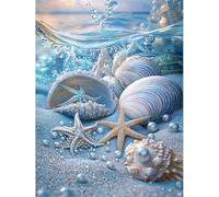 700 Pieces Jigsaw Puzzles for Adults,Family Challenging Puzzle Game,Fun Intellectual Art puzzles for Decompression and Home Decor Seashells Starfish(20.5x14.9 inch)