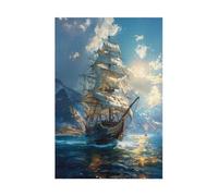 700 Pieces Jigsaw Puzzles for Adults,Family Challenging Puzzle Game,Fun Intellectual Art puzzles for Decompression and Home Decor Sunshine Sea Sailing(20.5x14.9 inch)