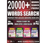 700 Puzzles: Big Book Of Word Search Puzzle Book For Adults Seniors Mom ETC 4 In 1 - Volume 02
