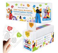 700 Team Building Conversation Cards for Coworkers, Fun Team Building Games for Work, Communication Cards for Deeper Connections, Ice Breaker Question Cards for Work to Get to Know Your Colleagues