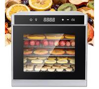 700 W Food Dehydrator | Stainless Steel Dryer Machine | Electric Food Dryer Machine | with Temperature Control & Timer, for Jerky, Meat, Fruit, Vegetables, Herbs, Dog Treats Silver