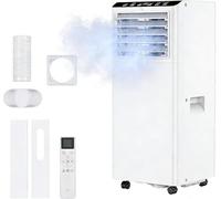 7000 BTU Portable Air Conditioner 4-in-1, Smart Control & Quiet Cooling, Dehumidifier, Fan, Sleep Mode for Rooms Up to 400 Sq. ft, 24H Timer, for Home Office, Window Venting Kit & Remote