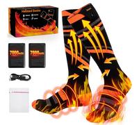 7000 mAh Heated Socks, Heated Socks for Men and Women, the Solution for Maximum Heating Area in 2025, 5 V, 4 Heat Settings, Heating Socks for Winter Outdoor Sports, Foot Warmer Heat Socks