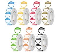 7000 Pcs 1 Inch Risepekt Removable Day Dots Food Labels (Monday-Sunday) 【English Español Français】, Easy to Peel Day of The Week Labels for Restaurant Kitchen Containers, Self Adhesive Date Stickers