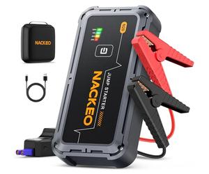 7000A Jump Starter Power Pack, 12V Car Battery Booster Jump Starter for Up to All Gas and 10.0L Diesel Engine Car jump starter, Jump Pack, Battery Booster with Jumper Cable,Lights,Storage Case,Compact