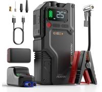 7000A Jump Starter Power Pack with 150PSI Inflator for All Gas & 10L Diesel | Car Battery Booster Jump Starter, Car Jump Starter Power Bank, Smart Chip Safety, Auto Shutoff Inflator, 800 lm 3 Light Modes