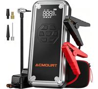 7000A Jump Starter Power Pack with Air Compressor, 150PSI Portable Car Battery Booster Jump Starter (All Gas/12L Diesel/Hybrid), Car Starter Power Bank with LED Light, Jump Leads, EVA Case