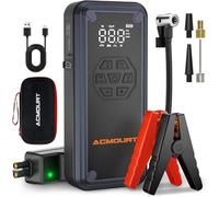 7000A Jump Starter Power Pack with Air Compressor, 150PSI Portable Car Battery Booster Jump Starter Tyre Inflator(All Gas/12L Diesel/Hybrid), Car Starter Power Bank with 800 LUM LED Light, Jump Leads
