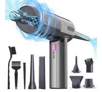 7000Pa Mini Vacuum Cleaner: Handheld Vacuum & Electronics Duster & Hand Pump Cordless Keyboard Vac Cleaning Kit 3-Gear Compressed Air Blower for Computer Sewing Machine Laptop Car Home Office