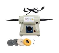 7000rpm Small Power Adjustable Double-Head Tabletop Buffing Wheel Polisher for Foredom Bench Lathe Grinding Machine(A Set 110)