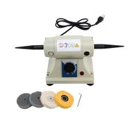 7000rpm Small Power Adjustable Double-Head Tabletop Buffing Wheel Polisher for Foredom Bench Lathe Grinding Machine(A Set 220)