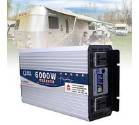 7000W Pure Sine Wave Inverter with Smart Color Screen, Dual Universal Sockets, DC 12V/24V/48V/60V to AC 110V/220V, Perfect for Caravan Camping and Travel