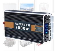 7000W Pure Sine Wave Solar Power Inverter Converter, 12V DC to 110V/230V AC, Ideal for Home, RV, Truck, Automotive - High Efficiency, Reliable Energy Solution