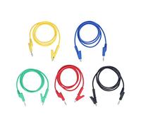 70035-1 Test Cable, 4mm Banana Plug Test Line, 20A/3000V Electrical Testing Wire with Brass Clip and Silicone Sheath, Lightweight Test Cable for Car Battery and Voltage Tester