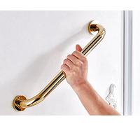 700Brass 9-Inch Grab Bar for Hotel/Motel/Home Shower Safety, Solid Brass, Polished Gold, Heavy-Duty Construction Armrest, Bathroom Bathtub Handrail