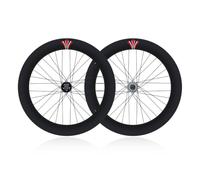 700C Fixed Gear Bike Wheelset Solid Axle 100mm/120mm With 17T Fixed Gear Cogs Sealed Bearing 70mm Aluminum V brake bikes Rim, Single Speed Racing Front Rear Wheels
