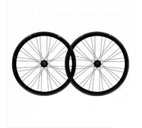 700C Fixed Gear Bike Wheelset V Brake Thread-on Freewheel Loose Bead Hubs Front Rear Rims 40mm (Color : Black, Size : 700C)