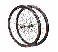 700C Fixed Gear Front Rear Wheels 40mm Double Wall Aluminum Alloy Rims V-brake, Dual Fixed Thread Hub Wheelset 9 * 100mm QR 9.5 * 120mm Bolt On(Colorful Label)