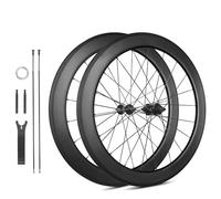 700C Fixed Gear Wheelset 30/38/40/50/60/88mm Road Bike Carbon Wheels 20H/24H Track Bike Front Rear Wheel QR 100mm/120mm(88mm)