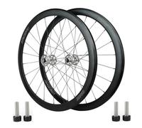 700C Fixed Gear Wheelset Bolt On Hub 100mm/120mm, Double-sided Fixed Gear Threads, Single Speed Track Bike Front Rear Wheels Compatible With Fixed Gear Cogs, Sealed Bearing(Silver)