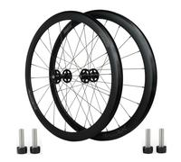 700C Fixed Gear Wheelset Bolt On Hub 100mm/120mm, Double-sided Fixed Gear Threads, Single Speed Track Bike Front Rear Wheels Compatible With Fixed Gear Cogs, Sealed Bearing(Black)