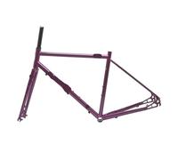700C Off-road Disc Brake Steel Frame Gravel Maximum 42C Tire BB68mm Rear Gear 135mm Road Bike(Purple,47cm(163-168cm))