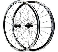 700C Racing Bike Wheels with V-Brakes/On The Rim Dual Wall Rims 30Mm for 8 9 10 11 12 Speed Hubs 100/130 Mm QR,Gray