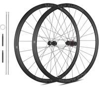 700C Racing Bike Wheelset Ultra-Lightweight Aluminum Alloy Rim 30 Mm Disc Brake Bicycle Wheels Center Lock Hub Thru-Axle 100 Mm/142 Mm,White(Black)