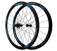 700C Road Bicycle Wheelset, 40MM V Brake Aluminum Alloy Sealed Bearing 24H Round Spokes Bike Front & Rear Rim Compatible 8-12 Speed