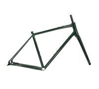 700C Road Bike Frameset Gravel Bike Frame 45cm 48cm 51cm 54cm Aluminum Alloy Disc Brake Frame With Carbon Fibre Fork Thru Axle 100/142mm(Green,51CM)