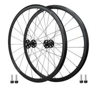 700C Track Bike Wheelset Bolt On Hub 100mm/120mm, Double-sided Fixed Gear Threads, Single Speed Fixed Gear Front Rear Wheels Compatible With Fixed Gear Cogs, Sealed Bearing(Black)