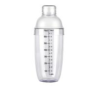 700CC/24oz Cocktail Shaker Transparent Plastic Drink Shaker Bottle with Scale and Strainer Mixer Shaker Cup Bottle for Home Bar Milk Tea Shop Party Coffee Shop Restaurant