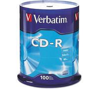 700MB 52x 80 Minute Branded Recordable Disc CD-R - 100-Disc Spindle, FFP 97458