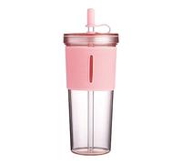 700ML Acrylic Travel Tumbler with Lid and Straw Insulated Double Wall Plastic Reusable Cups Clear/Sacrament (A, One Size)