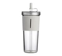 700ML Acrylic Travel Tumbler with Lid and Straw Insulated Double Wall Plastic Reusable Cups Clear/Vintage Diner Coffee (E, One Size)