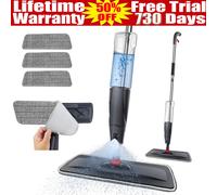 Spray Mop 2 in 1 With Microfibre Flat Mop, 40 x 12 x 128 cm