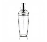 700ml Premium Glass Cocktail Shaker with Built-in Recipes, Leak-Proof Stainless Steel Lid,Dishwasher Safe Bar Tool for Home Bartending