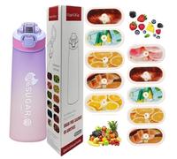 700ml sports water bottle with pods in 10 flavours, the tritan material is not afraid of high temperatures, and the natural fruit flavor extracted makes drinking water safe and tasty.0 Sugar 0 Calorie