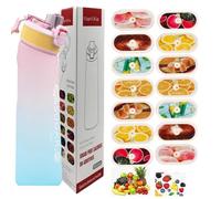 700ml sports water bottle with pods in 14 flavours, the tritan material is not afraid of high temperatures, and the natural fruit flavor extracted makes drinking water safe and tasty.0 Sugar 0 Calorie