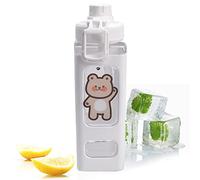 700ml Water Bottle with Straw,Cute Sports Water Bottle with Sticker,Kawaii Drinking Bottle,Large Capacity Reusable Leak Proof Sports Drink Bottle for School Office Outdoor Sports Kids Girls Boys,White