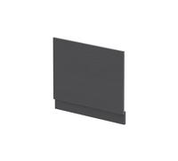 700mm Edge/Power Straight End Bath Panel & Plinth - Textured Woodgrain Graphite Grey