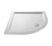 Balterley 700 x 700 mm Quadrant Shower Tray, Slimline Shower Trays, Durable Stone Resin Base Trays for Bathroom Enclosure Cubicle, Quadrant Shape Tray for Wetroom Showers (White)
