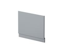 Balterley Bath End Panel 700mm, MDF End Bath Panels with Plinth, Satin Finish Straight Bathroom Panels for Bathtub, Water Resistant Panel Covering for Bathroom Baths and Soaking Tubs (Grey)
