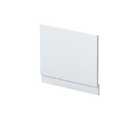 700mm Straight Reversible Bath End Panel & Plinth - Satin White