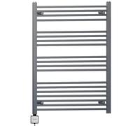 700mm Wide Anthracite Grey Electric Bathroom Heated Towel Rail Thermostatic Warmer Radiator Digital Controller (700 x 1000 mm (BTU: 2059))