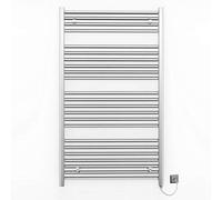 700mm Wide Chrome Curved Electric Pre-Filled Heated Towel Rail Radiator For Bathroom Designer (Elissa 700 * 1200 Curved Electric)
