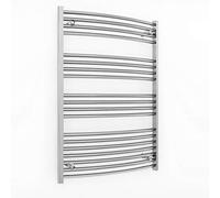 700mm Wide Chrome Heated Towel Rail Radiator Curved and Flat For Bathroom Designer UK (700mm x 1000mm (h) Curved)