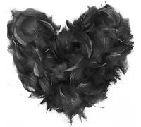 700pcs Black Feathers for Crafts, Natural Goose Feathers White Feather Fantasy Ornament, Feathers Bulk for DIY Decoration Handmade Crafts Wedding Dream Catchers (Black)