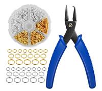 700pcs Split Rings for Jewelry Making+1Pcs Split Ring Pliers,Double Closed Jump Rings Craft Jump Loops Opener for Necklaces and Bracelet Beading DIY Craft