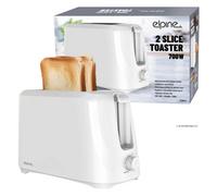 700W 2 Slice Toaster Toastie Maker Pop Up Cool Touch 6 Settings Bagel White New